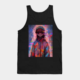 Enter the Digital Realm: Cyberpunk Aesthetics, Mind-Bending Anime, and Futuristic Manga Art Tank Top